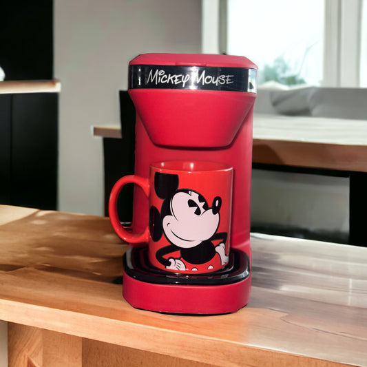 Disney Mickey Mouse 1-Cup Coffee Maker with 12 Oz Mug