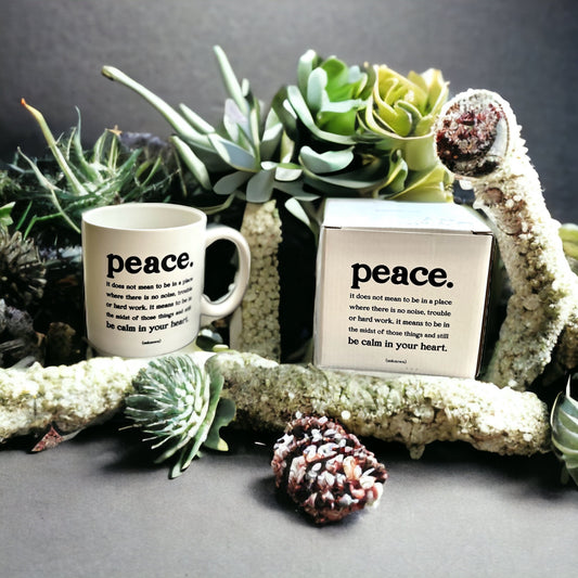 PEACE QUOTABLE MUGS 14 ONZ